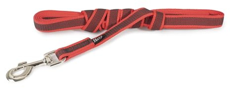 IDC Color & Gray gumierte Leine, 20 mm x 3 m ohne Schlaufe, Rot-Grau