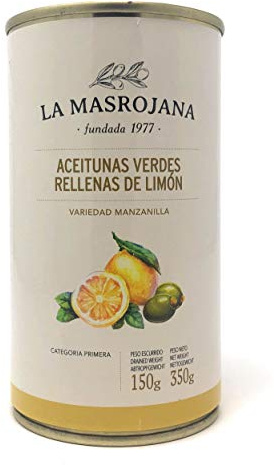 La Masrojana Aceitunas Manzanilla rellenas de limon 150g
