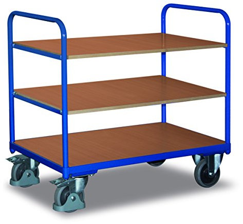 Etagenwagen niedrig Traglast (kg): 250 Ladefläche: 1000 x 700 mm RAL 5010 Enzianblau