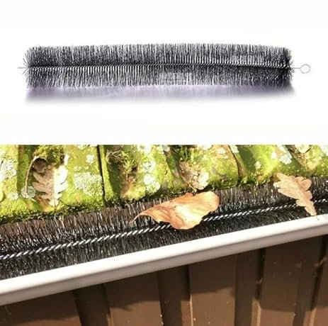 Gutter Brush Roof Leaf Guard Cleaner Twig Filter 100mm Diameter x 4m metre Length Keeps Gutters Running Properly Saving You Money & Time Prevents Leaves, Moss and Debris from Clogging Your Gutters