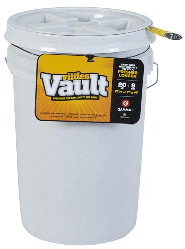 Gamma2 Vittles Vault Dog Food Storage Container, Up to 20 Pounds Dry Pet Food Storage, Made in USA