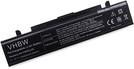 vhbw 1x batteria compatibile con Samsung 300E7A, 300E5C, 300E5A, 305E7A, 300V4A notebook (4400mAh, 11,1V, Li-Ion)