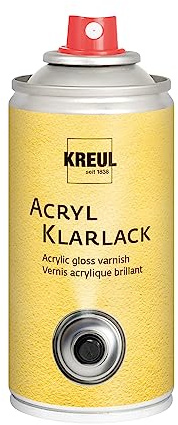 KREUL 810150 - Acryl Klarlack, 150 ml Spraydose, Überzugslack für Schriftstücke, Fotos, Aquarelle, Kohle- und Bleistiftzeichnungen, durchsichtiger und wasserabstoßender Film