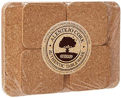 APOLLO 1634 Cork Placemat+Coaster Set 4, 28x0.6x20.5
