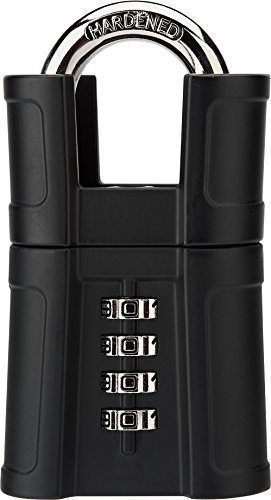 Bosvision Heavy Duty 55mm Closed Shackle Combination Padlock with Shackle Protector for gate, Lodge, Locker, Luggage
