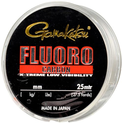 Gamakatsu G-Line Fluoro Carbon 0,18mm 2,4kg - 25m Vorfachschnur, Fluorocarbonschnur für Vorfächer, Vorfachmaterial