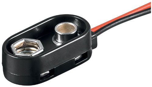 Unbekannt 10 Stück Batterieclip für 9-V Blöcke, I-Form, Plastikhehäuse mit Schutzkragen