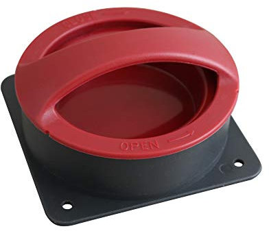 FACKELMANN Molde Hamburguesas-Prensa hamburguesas-Burger Press-Prensador hamburguesas veganas, vegetarianas, gourmet -Molde para hacer hamburguesas, de plástico ABS negro y rojo, 11x5,5cm, 1ud.