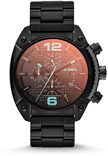 Diesel Herren Analog Quarz Uhr mit Edelstahl Armband DZ4316
