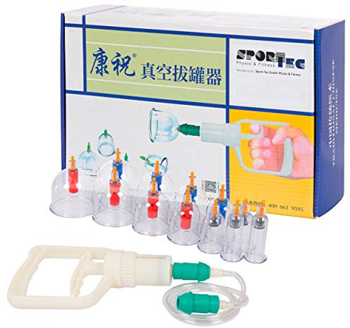 Sport-Tec Schröpfglas-Set mit Vakuumpumpe, 14-TLG.