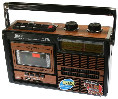 Radio Cassette con conexión USB y tarjetas SD. FEPE FP-319U