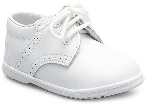 OLIVIA KOO Baby Boys Infant to Toddler Oxford Christening Shoes (2 M US Infant, White*, Numeric_2)