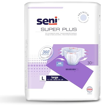 Seni Super Plus Large Noche Pack de 30 Ropa Interior de Protección para Incontinencia