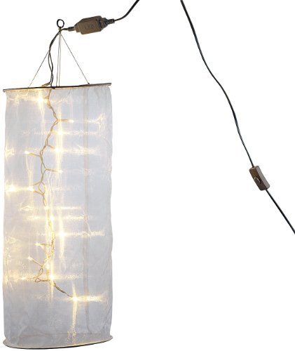 Lunartec LED Lichtsäule: Organza-Lichterschlauch-Skulptur mit 20 LEDs, 60 cm (Lampions, Lichtschlauch, Lampe)
