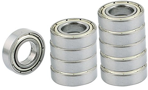 sourcing map 10Stk 6800Z Silber Kohlenstoffstahl Lager 19mm x 5mm | Tief Nut Kugel