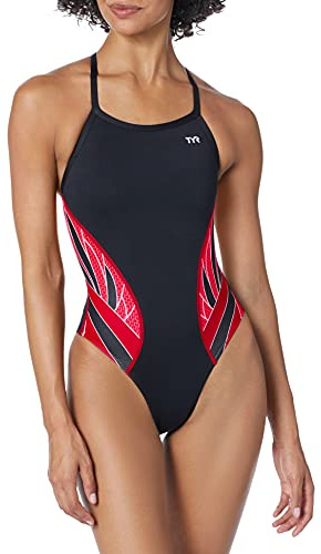 TYR Phoenix Costume da Bagno, Donna, Rosso, 28