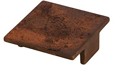 GedoTec Möbelknöpfe Antik Möbelgriffe Vintage - AG10003 | Metall Kupfer-Bronze pulver-beschichtet | BA 64 mm | Schubladen-Knöpfe Stahl Used-look Rost-Optik | 1 Stück - Schrank-Knauf mit Schrauben