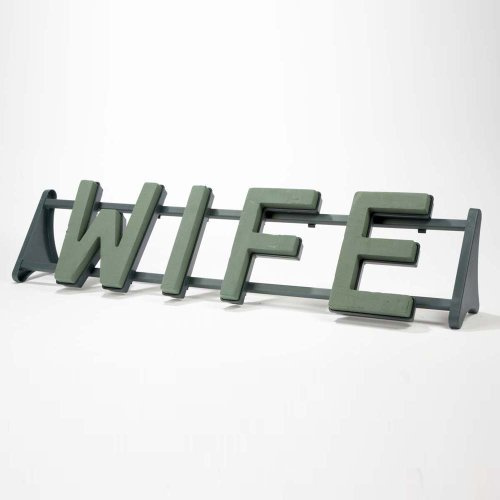 Wife Oasis Funeral Frame Tribute Letters on a Stand Smithers Oasis