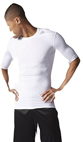 adidas Herren Techfit Base Short Sleeve T-Shirt Funktionsunterwäsch, Weiß, S, D82087