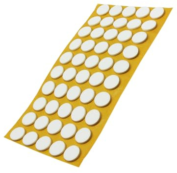 Adsamm® / 50 x Selbstklebende Antirutsch Pads aus EPDM Zellkautschuk/ø 16 mm/Weiß/Rund / 2.5 mm Starke Anti-Rutsch-Gleiter