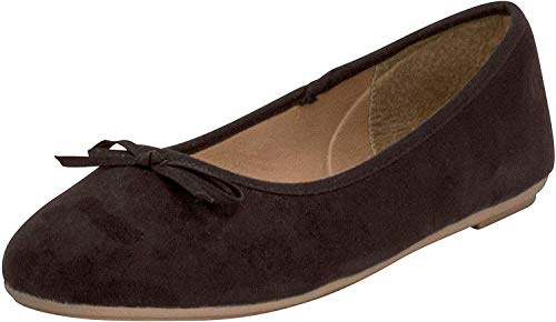 Fitters Footwear That Fits dam ballerina hjälmar mikrofiber moderiktiga basballonger med slinga storlek (EU,), - svart - 43 EU