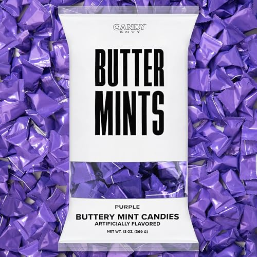 Candy Envy - Purple Wrapped Buttermints - 13 oz. Bag - 100 Individually Wrapped Violet Candy Mints
