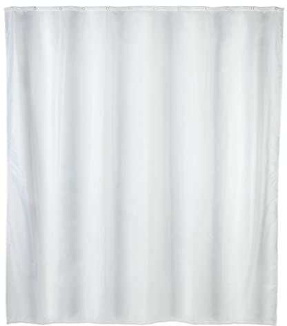 Duschvorhang 180x200 cm uni weiß