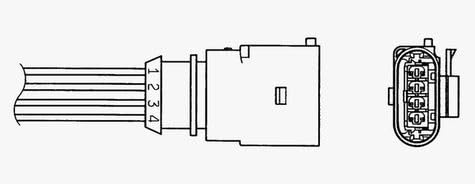NGK 0049 Lambdasonde Oxygen O2 Sensor Beheizt Kompatibel mit AUDI A6 Avant 4F5, C6 06E906265N OZA510-AU6