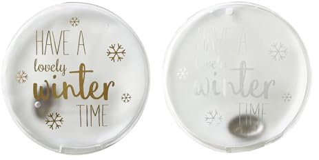 2er Set Taschenwärmer Winter Schneeflocke - Wichtelgeschenk, Handwärmer, Hot Pack, Taschenheizkissen