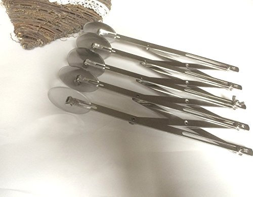 Profi Teigschneider Edelstahl 5 Räder justierbar Kuchenteiler Teigrad Blechkuchen