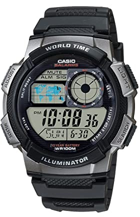 Casio - AE-1000W-1B - Sports - Montre Homme - Quartz Digital - Cadran LCD - Bracelet Résine Noir