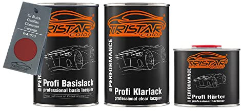 TRISTARcolor Car paint Set can ready for spraying for Buick/Cadillac/Chevrolet/Corvette WA107D Firethorn Red Base coat + 2K clear coat 2.5l