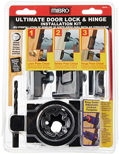 MIBRO 366291 Ultimate Door Lock and Hinge Installation Kit for Wood Doors