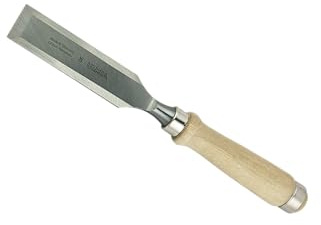 ULMIA Stechbeitel 30 mm Gesamtlänge 315 mm mit hellem Holzheft, zur Bearbeitung von Holz, 164-30