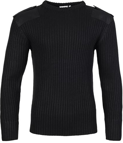 Castle Clothing 120 Combat Jumper col rond Noir Taille XL