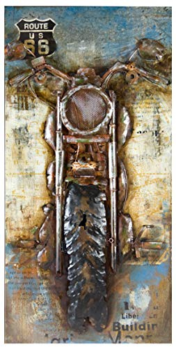 GILDE Gallery Bild Motorcycle - Motorrad - Kunstobjekt - handgefertigte Metallkunst 7 0x 140 cm
