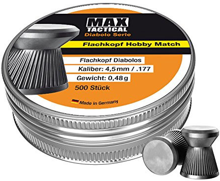 MAX Tactical Diabolos Flachkopf 4,5 mm, 500 Stück