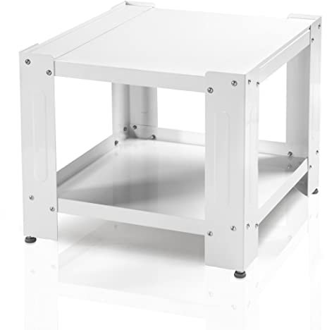XAVAX | Base Universal para Lavadora y Secadora (Tamaño 60x60 cm, con Tapas de Goma Antideslizante, Base de Metal) Color Blanco