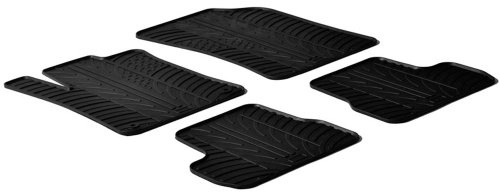 Satz Gummimatten kompatibel mit Citroen C3 2010-10/2016 (T Profil 4-teilig + Montage-clips)