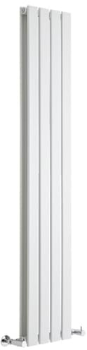 Milano Alpha White Vertical Double Flat Panel Radiator - 1600mm x 280mm