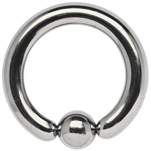 Intimpiercing Schmuck Titan Piercing Ring BCR in 6,0 mm mit 8 mm Klemmkugel