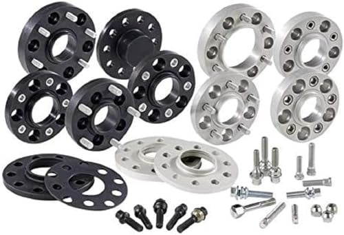 H&R DR-System Spürverbreiterungsatz 40mm pro Achse - Lochkreis 5x112 - Mittenzentrierung 66,5mm - System M14x1,25 - kompatibel mit BMW/Toyota/Mini, Silber