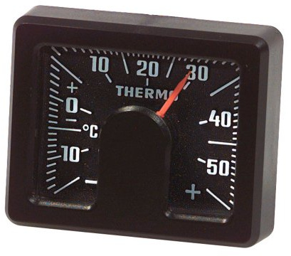 Hr imotion 10010201 Thermomètre pour voiture, maison, camping, etc. [pour l'intérieur & extérieur – Autocollant – Fabriqué en Allemagne – 30 °C – + 50 °C]