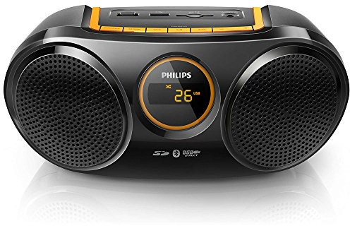 Portable Boombox PHILIPS AT10/ 00 Color Black, Bluetooth, USB, SD