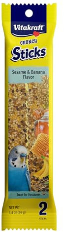 Vitakraft Parakeet Banana Sticks Treat, 1.4 Ounce Bag (21119)