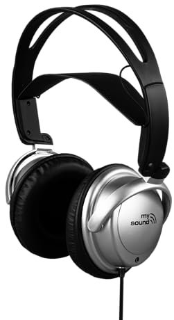MAXTRACK OH21L Casque stéréo avec Prise Jack 3,5 mm Argenté