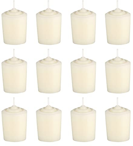 Ivory Unscented 15 Hours Votive Candles Pack of 12