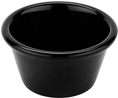 G.E.T. S-630-BK 3 oz. Ramekin, Break Resistant, Melamine, Black (Pack of 12)