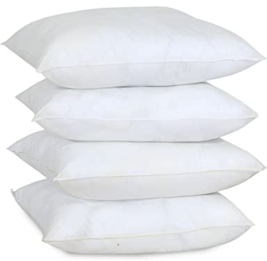 50 x 50 cm, 20 x 20 Polyester Hollowfibre Cushion Inners/Pads Value Pack of 4 : Made in the UK by Sleep&Smile