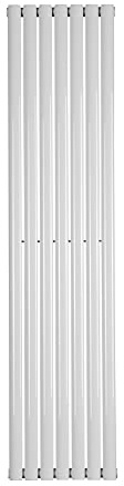 Manissa White Oval Tube 1800 x 420 Single Panel Central Heating Designer Radiator 3959BTU